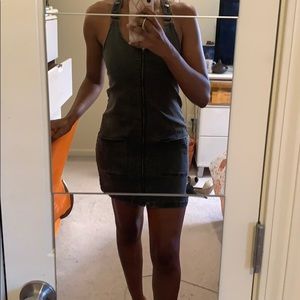 Black denim tank top dress
